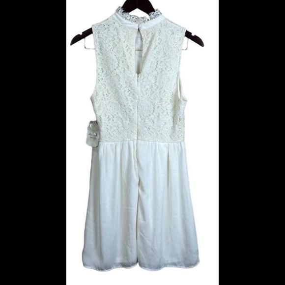 Altar'd State Boho Crochet Lace Trim Sleeveless Dress Ivory Women's Small NWT - Picture 2 of 5
